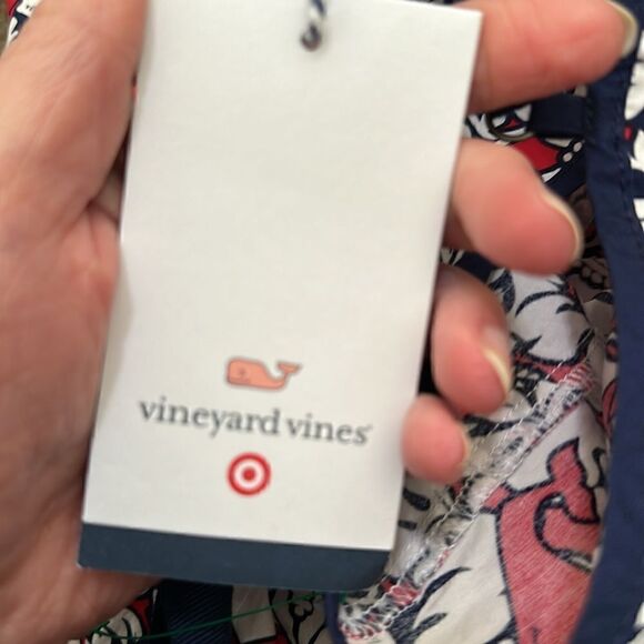 Vineyard Vines | Target Women's Hibiscus Whale Strappy V-Neck Wrap Dress | L - Picture 8 of 9
